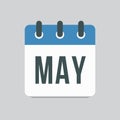 Vector icon day calendar, spring month May Royalty Free Stock Photo