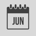 Vector icon day calendar, summer month June Royalty Free Stock Photo