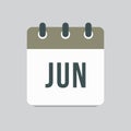 Vector icon day calendar, summer month June Royalty Free Stock Photo