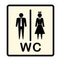 Vector icon denoting man and woman, symbol. Illustration isolated on a light background. Royalty Free Stock Photo