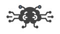 Computer Virus Bug Hazard Vector Icon, vector design Generative AI Royalty Free Stock Photo