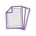 Vector icon of the document. Illustration of a business document cartoon style on white isolated background Royalty Free Stock Photo