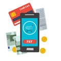 Vector icon easy online mobile payment