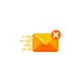 vector icon of failed send message. simple flat design vector mail and message symbol