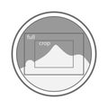 Vector icon of a full and cropped frame format camera matrix. Digital camera symbol Royalty Free Stock Photo