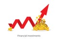 Vector icon. Fundraising concept, financial security and investment. Royalty Free Stock Photo