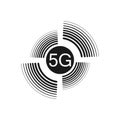 Vector icon of 5G technology. A new generation mobile network Royalty Free Stock Photo