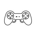 Vector icon for game-pad with buttons flat