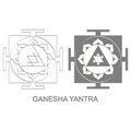 Ganesha Yantra Hinduism symbol Royalty Free Stock Photo