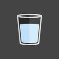 Vector icon glass cup with water. Glass with a drink Royalty Free Stock Photo