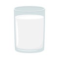 Vector icon of a glass of fresh milk Royalty Free Stock Photo