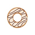 Vector icon of glazed donut