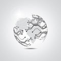 Vector icon global technology concept, abstract background