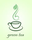 Vector icon of green tea cup.
