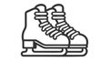 Vector icon illustrating a pair of ice skates