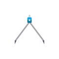 Vector icon or illustration with caliper compasses in material design style Royalty Free Stock Photo