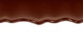 realistic vector icon illustration. Choco syrop. Dripping melting chocolate. Isolated on white background.