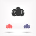 egg icon vector, solid illustration Royalty Free Stock Photo