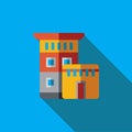 Vector icon or illustration with house in flat design style Royalty Free Stock Photo