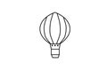Vector. Icon illustration isolated. Balloon. Transport for the sky. Symbol of freedom