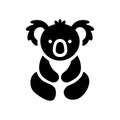 Vector icon illustration of koala bear. Royalty Free Stock Photo