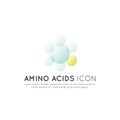 Logo of food supplements, ingredients and vitamins and elements for bio package labels - Amino Acids