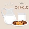 Vector icon illustration logo for pile homemade cookies