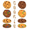 Vector icon illustration logo for pile homemade cookies