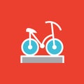 Vector icon or illustration showing bicycle in outline style Royalty Free Stock Photo