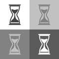 Vector icon image hourglass. Vector icon set hourglass on whit