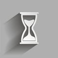 Vector icon image hourglass. Vector illustration with shadow de