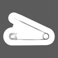 Vector icon image safety pin. Vector diaper icon colored sticke