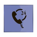 Vector icon indicates the availability of telephone