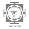 Icon with Kali Yantra Hinduism symbol