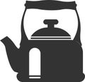 Vector icon of a kettle for boiling water. Royalty Free Stock Photo