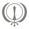 Vector icon with Khanda Royalty Free Stock Photo