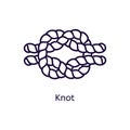 Vector icon of knot on a white background.