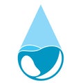 vector icon logo clear blue water drop Royalty Free Stock Photo