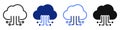 Vector icon or logo of cloud computing technology