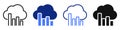 Vector icon or logo of cloud computing technology