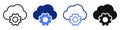 Vector icon or logo of cloud computing technology
