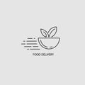 Vector icon and logo for food online deliwery