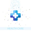 Vector icon logo medical health care logo MBE swerve trendy styled