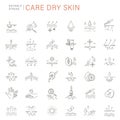 Vector icon and logo for natural cosmetics and care dry skin