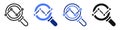 Vector icon or logo of searching magnifying glass