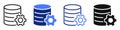 Vector icon or logo of server database Royalty Free Stock Photo