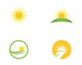 Vector Icon Logo Template Sun over horizon