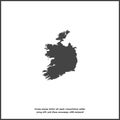 Vector icon map of Republic of Ireland on white isolated background. Layers grouped for easy editing illustration. Royalty Free Stock Photo