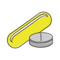 Vector icon of medical pills. Symbol of a tablet and capsule. Medications Royalty Free Stock Photo