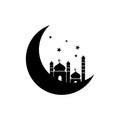 Vector icon of a mosque. Symbol of place of worship